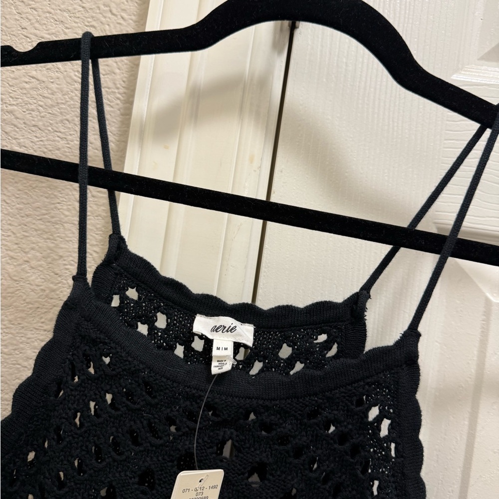 Aerie Black Crochet Swim Coverup - Picture 4 of 4